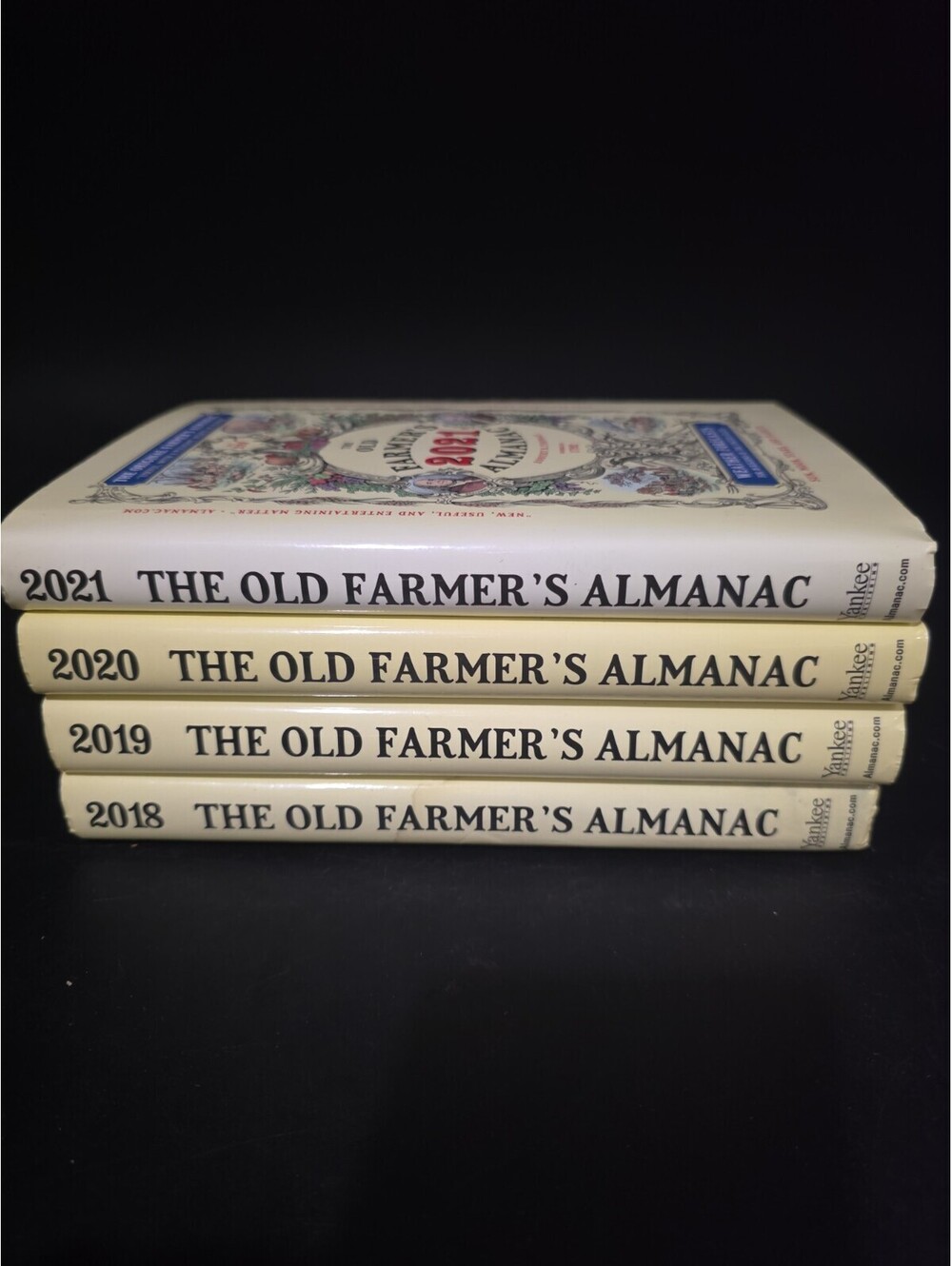 Lot Of 4 The 2018-2021 Old Farmers Almanac Hardcover Books